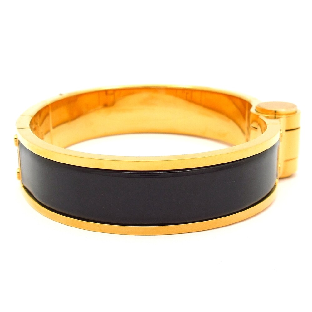 Hermès Charniere Bangle Gold Black - Picture 2 of 6